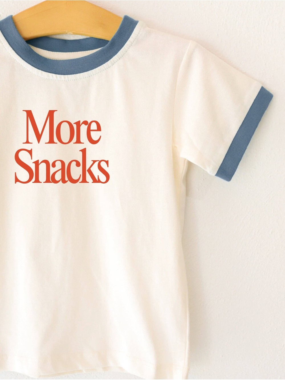 More Snacks Retro Ringer Tee | Kids Graphic T-Shirt